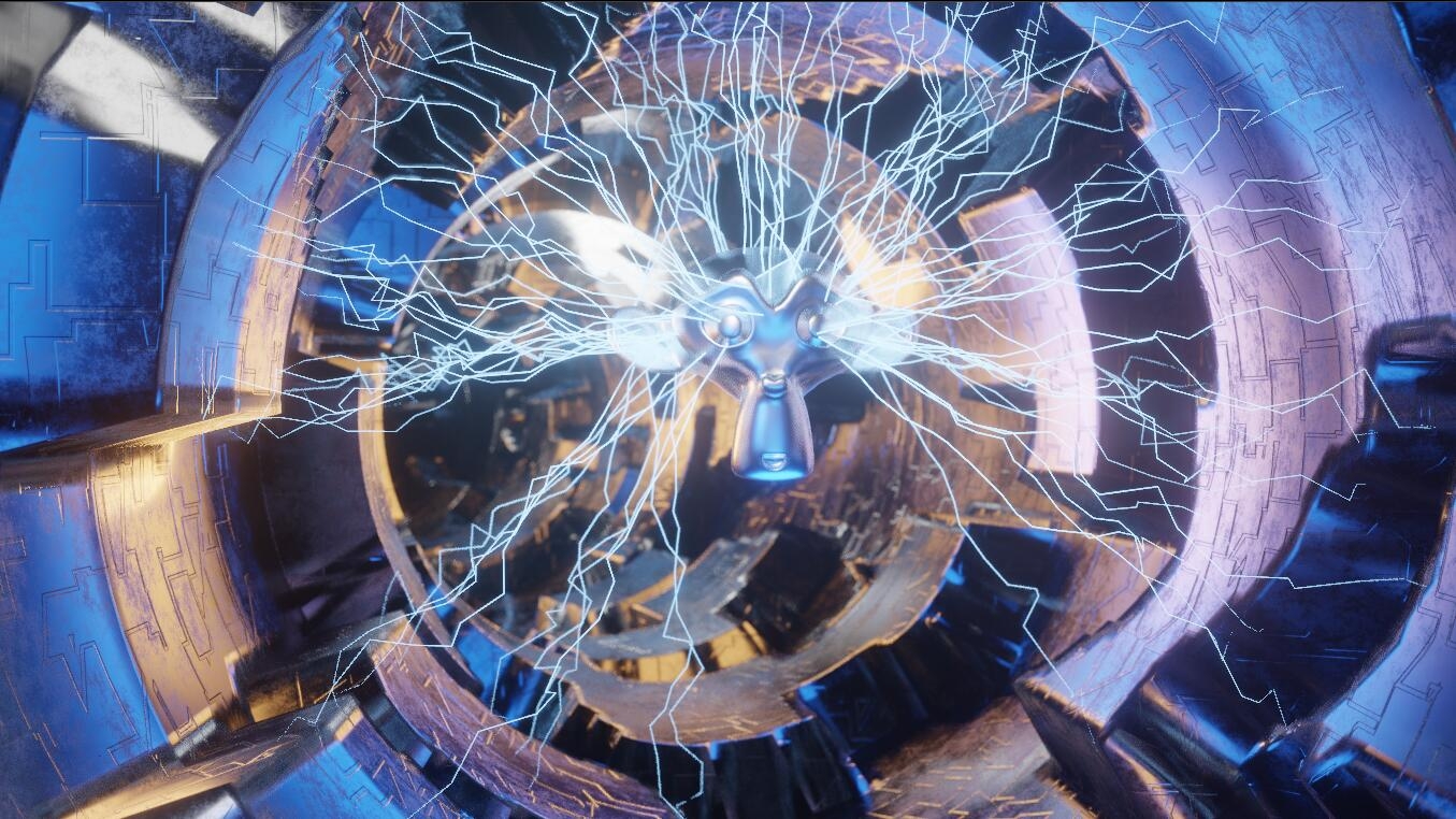 几何节点隧道交互闪电